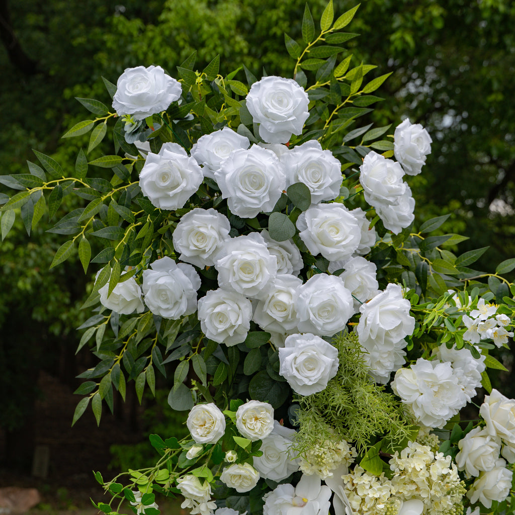 Neve - White Large Unique Floral Arch with Frame for Wedding Party Event Backdrop Free Shipping