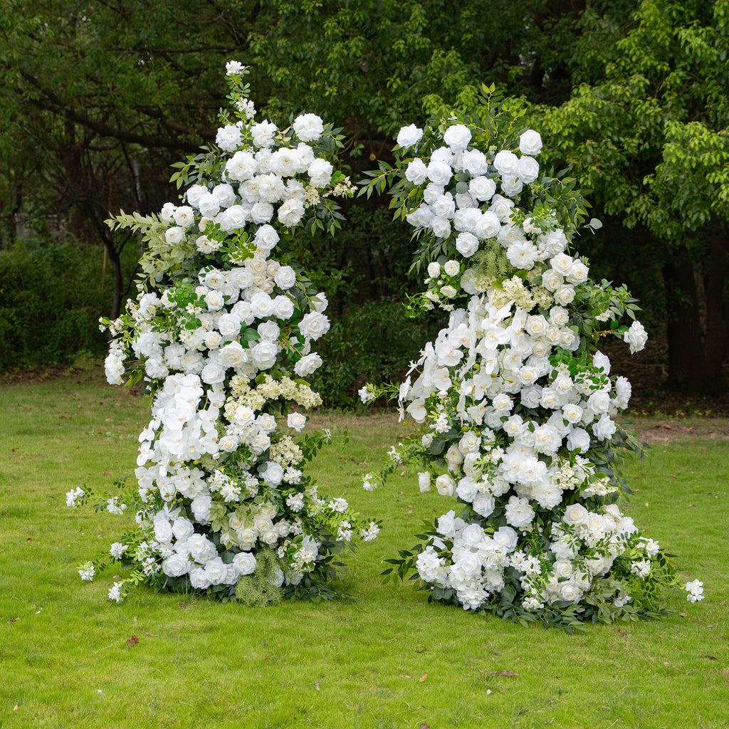 Neve - White Large Unique Floral Arch with Frame for Wedding Party Event Backdrop Free Shipping