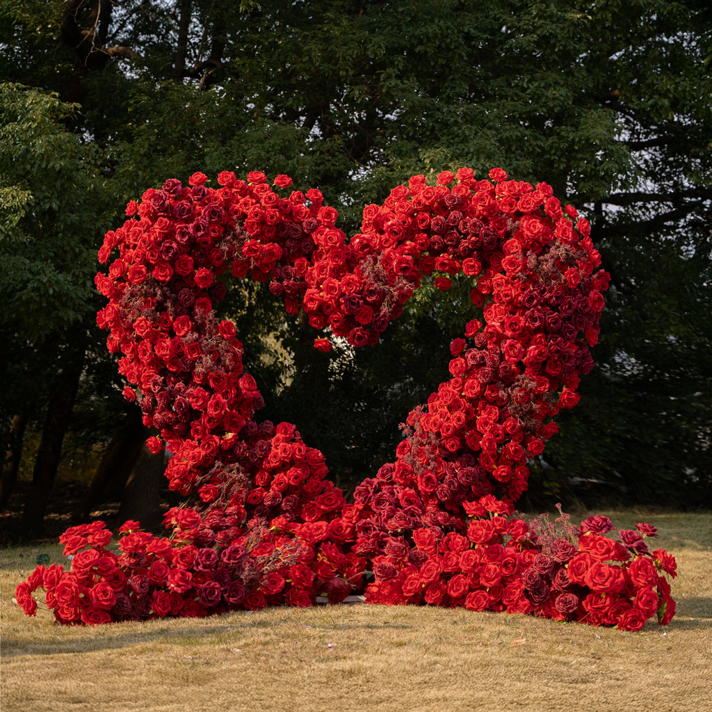 New Red Heart 2025：Wedding Party Background Floral Arch Decoration (Including Frame) Free Shipping