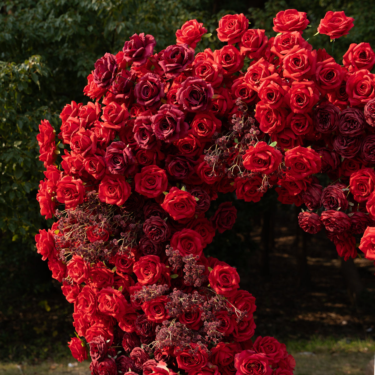 New Red Heart 2025：Wedding Party Background Floral Arch Decoration (Including Frame) Free Shipping