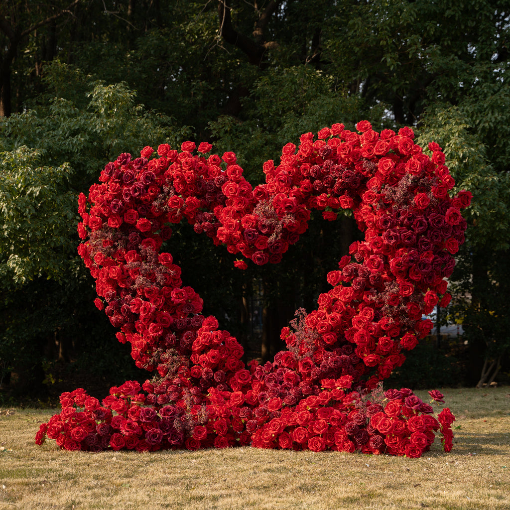 New Red Heart 2025：Wedding Party Background Floral Arch Decoration (Including Frame) Free Shipping