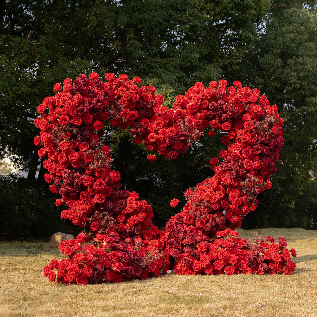New Red Heart 2025：Wedding Party Background Floral Arch Decoration (Including Frame) Free Shipping