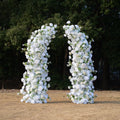 SaSa：2026 Elegant Floral Arch Backdrop White Roses Flower Arch for Wedding Party Event Decoration(Including Frame) Free Shipping