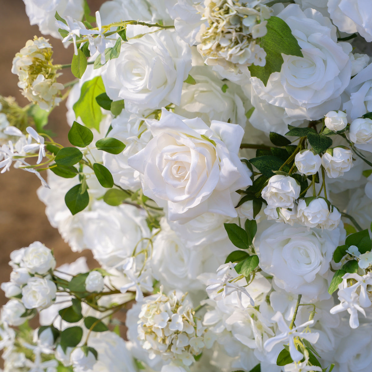 SaSa：2026 Elegant Floral Arch Backdrop White Roses Flower Arch for Wedding Party Event Decoration(Including Frame) Free Shipping