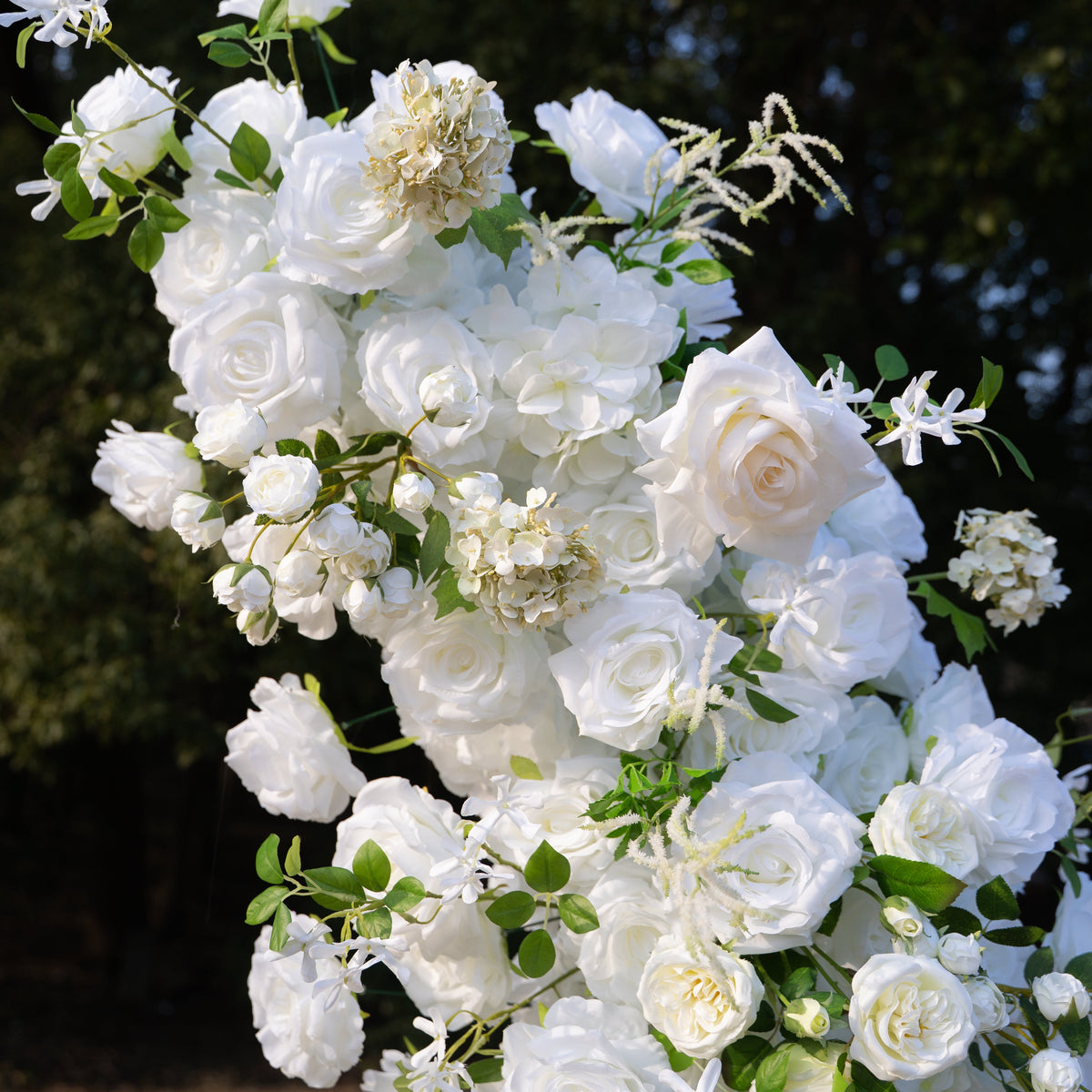 SaSa：2026 Elegant Floral Arch Backdrop White Roses Flower Arch for Wedding Party Event Decoration(Including Frame) Free Shipping